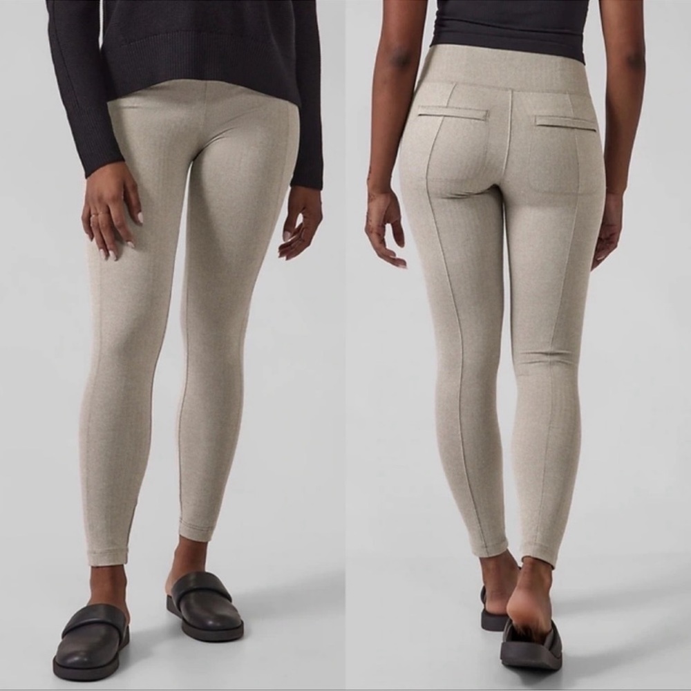 athleta delancey herringbone tight leggings ankle brand new